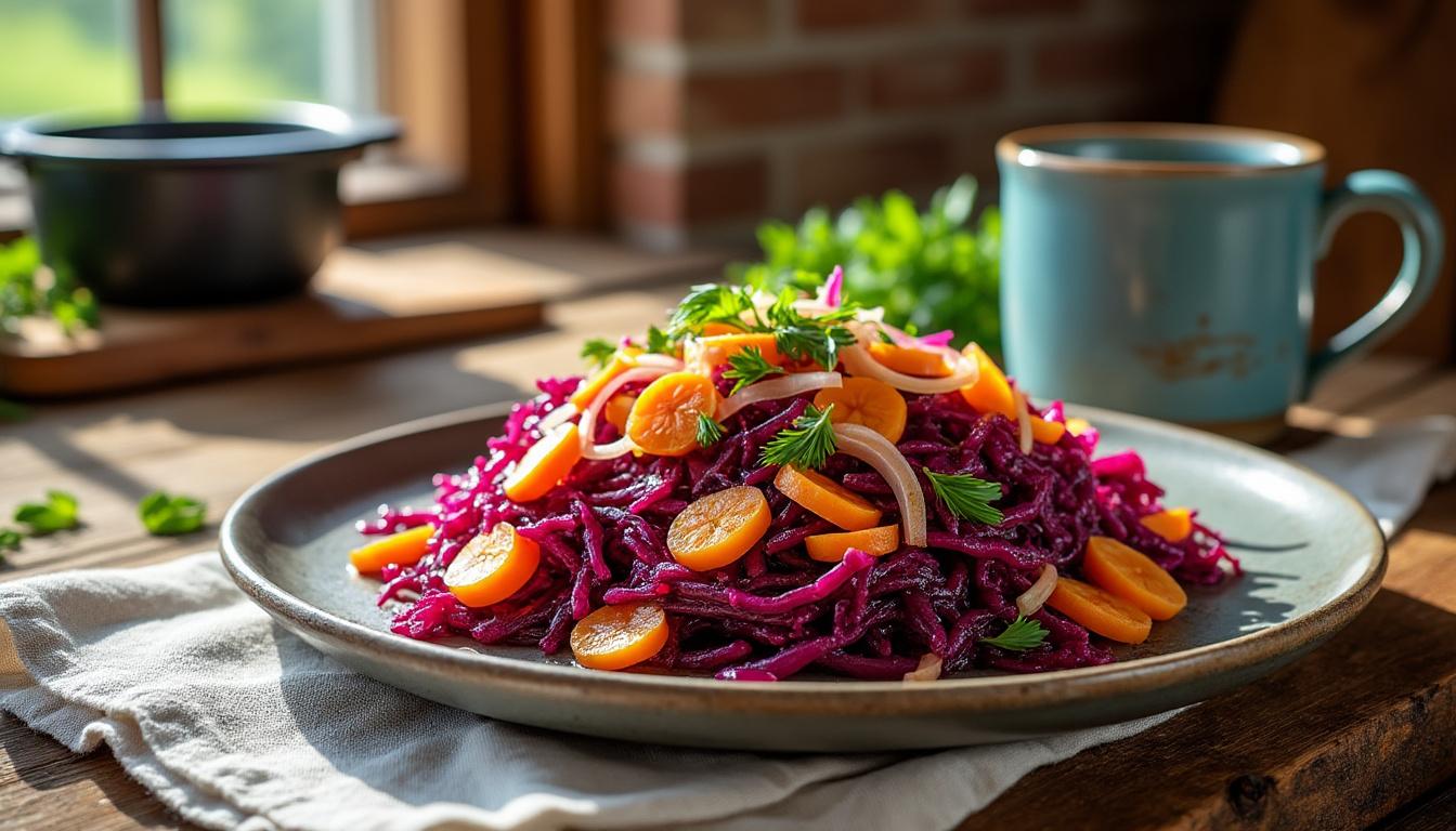 découvrez les bienfaits nutritionnels de la choucroute, un plat traditionnel riche en vitamines, fibres et probiotiques pour une alimentation saine et équilibrée.
