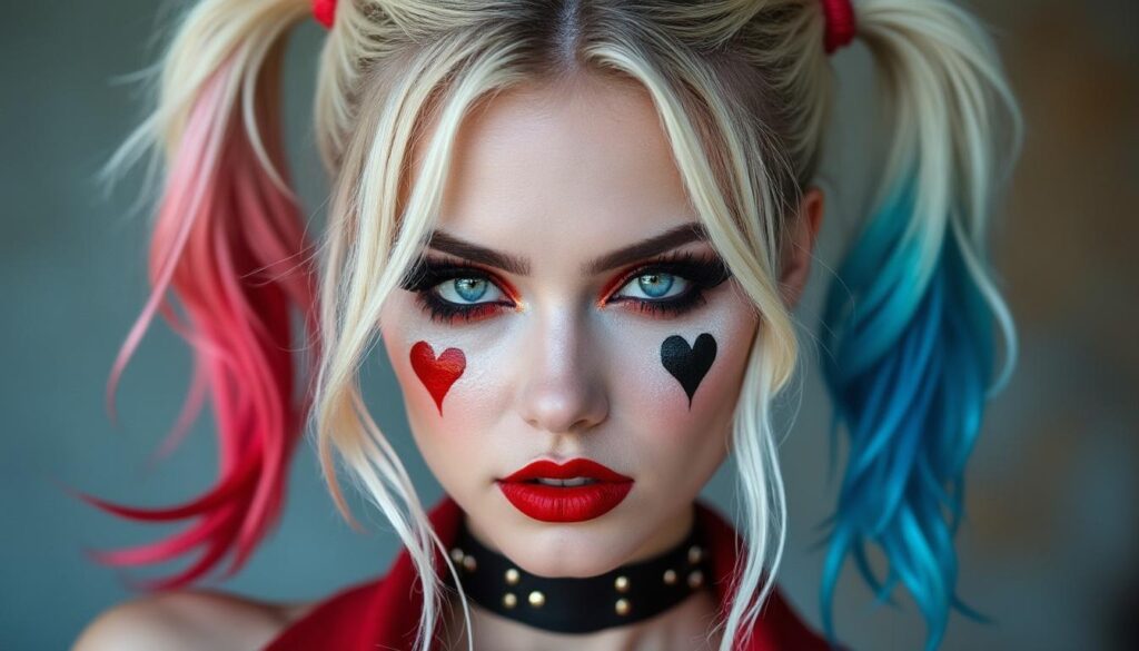 découvrez notre guide complet pour un maquillage visage harley quinn réussi, avec des astuces et étapes détaillées pour un look fidèle et impressionnant.