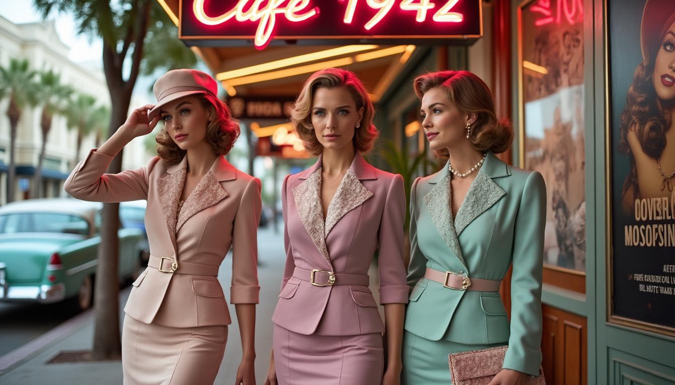 découvrez la mode féminine de 1945, avec ses couleurs emblématiques et les tissus incontournables qui ont marqué cette époque de renouveau et d'élégance.
