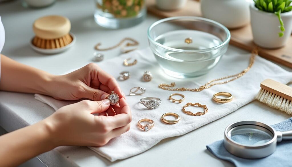 découvrez des méthodes simples et efficaces pour nettoyer vos bijoux à la maison et leur redonner éclat et brillance en toute sécurité.