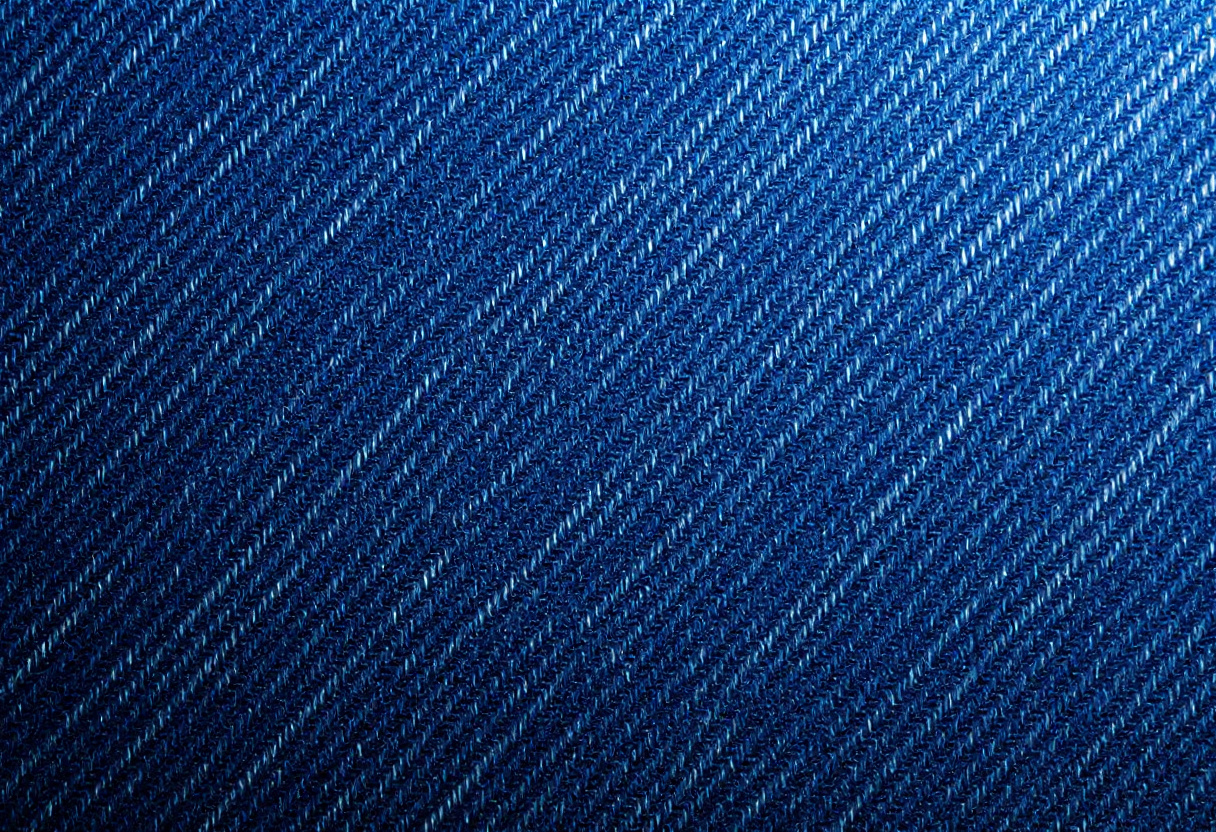 Gros plan macro sur l armure sergee en diagonale d un tissu denim indigo